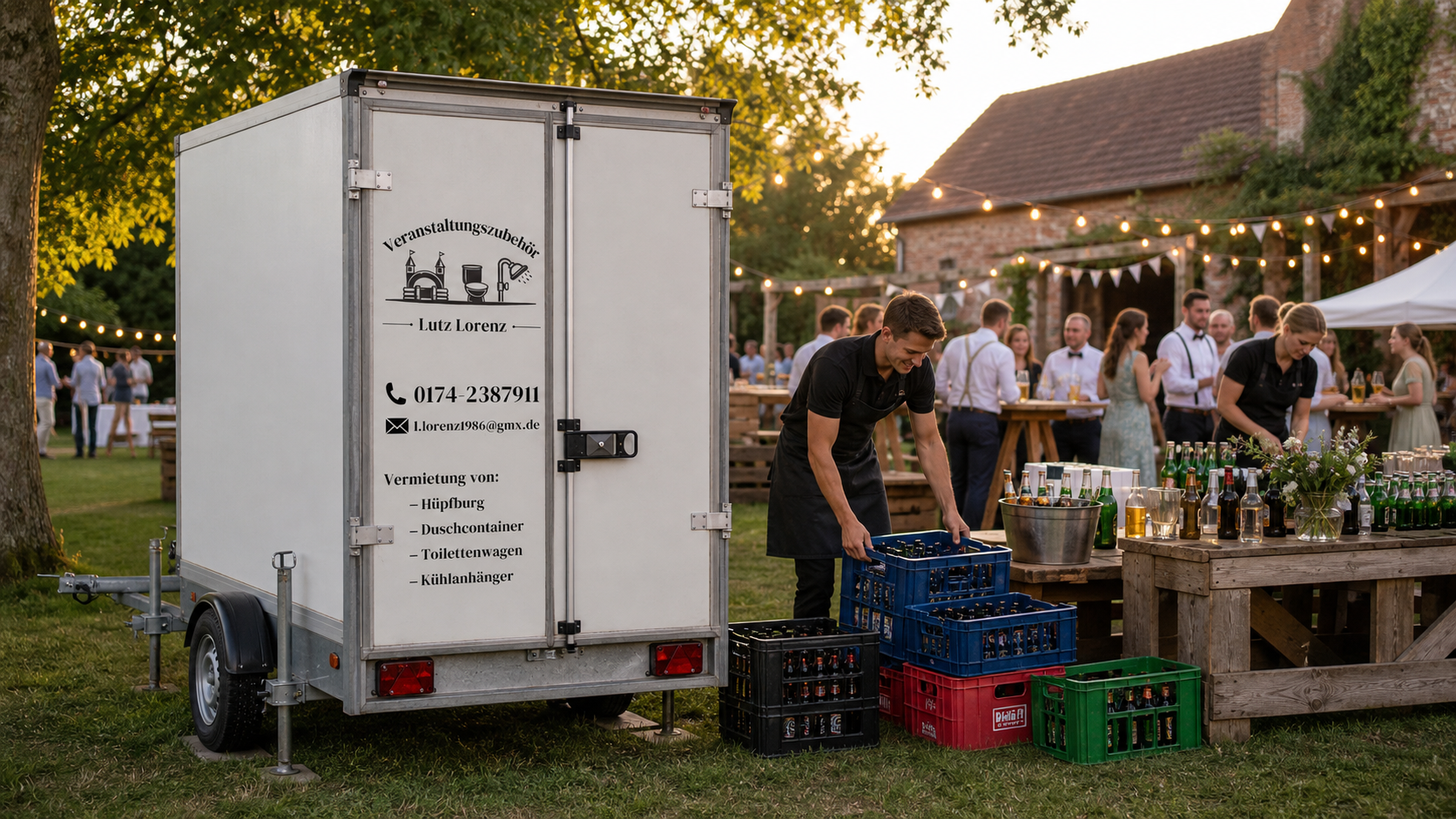 Kühlanhänger beim Catering